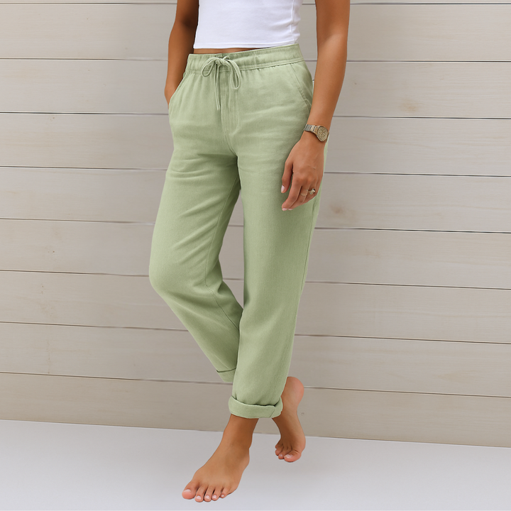 Sheila | Premium Breathable Linen Stretch Pants