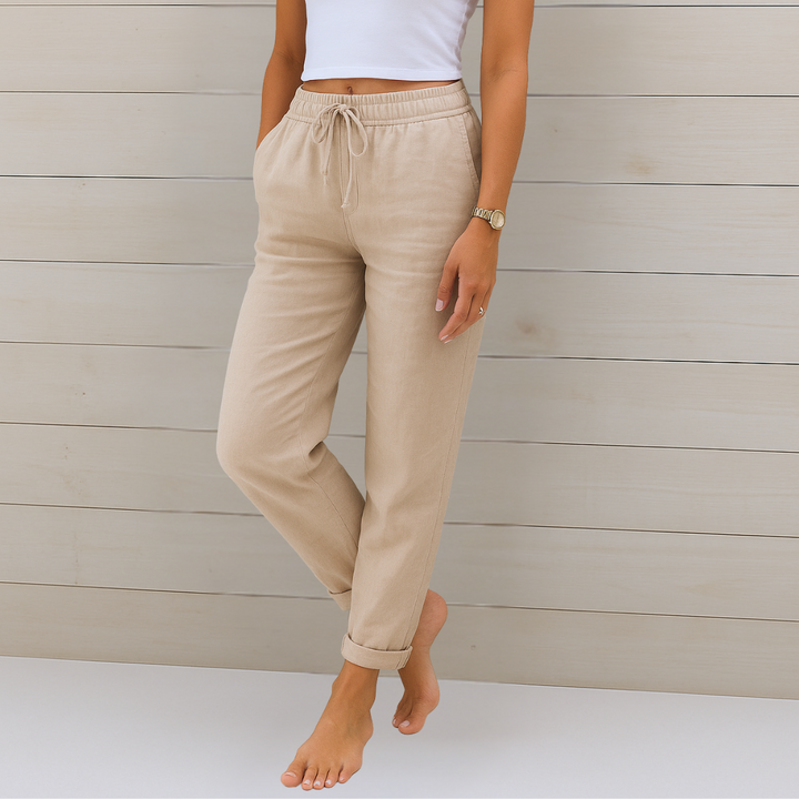 Sheila | Premium Breathable Linen Stretch Pants