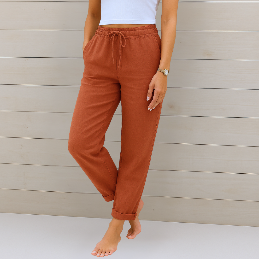 Sheila | Premium Breathable Linen Stretch Pants