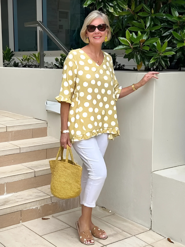 Juliette | Printed Vintage Top