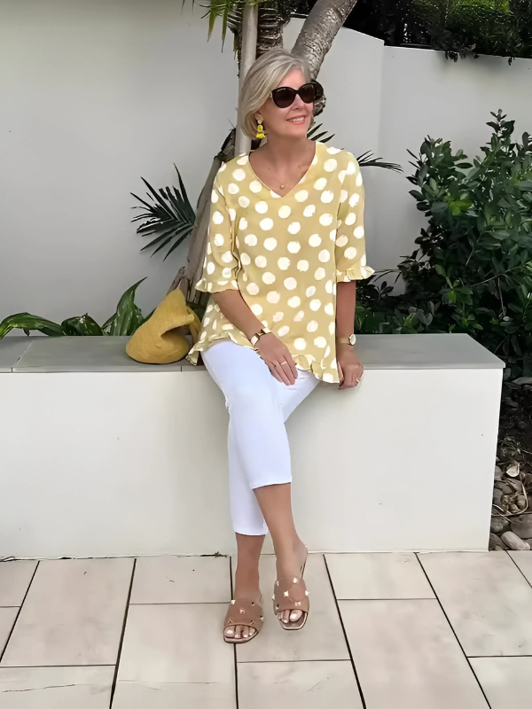 Juliette | Printed Vintage Top