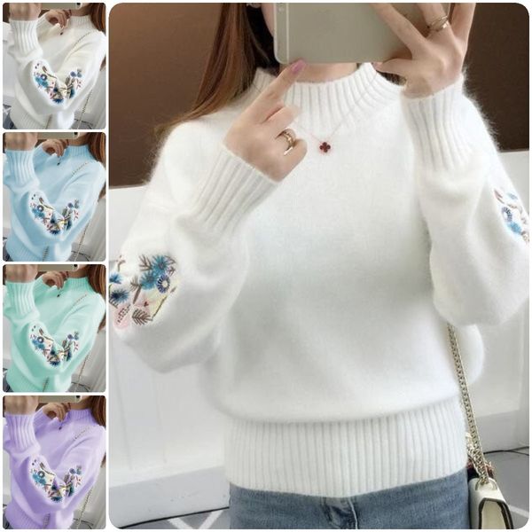 Madeline | Thick Flower Embroidered Sweater