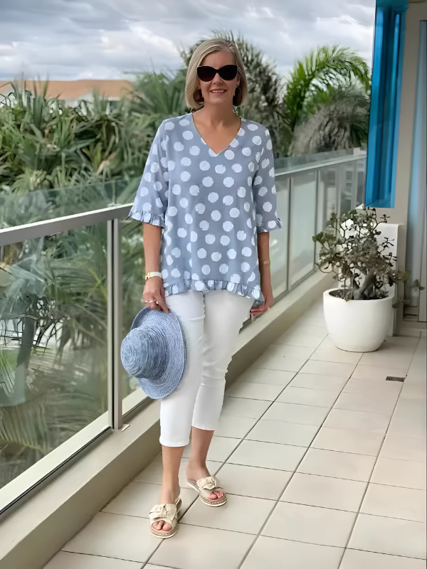 Juliette | Printed Vintage Top