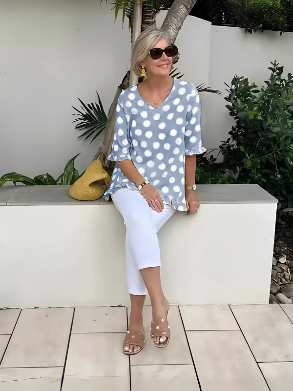Juliette | Printed Vintage Top