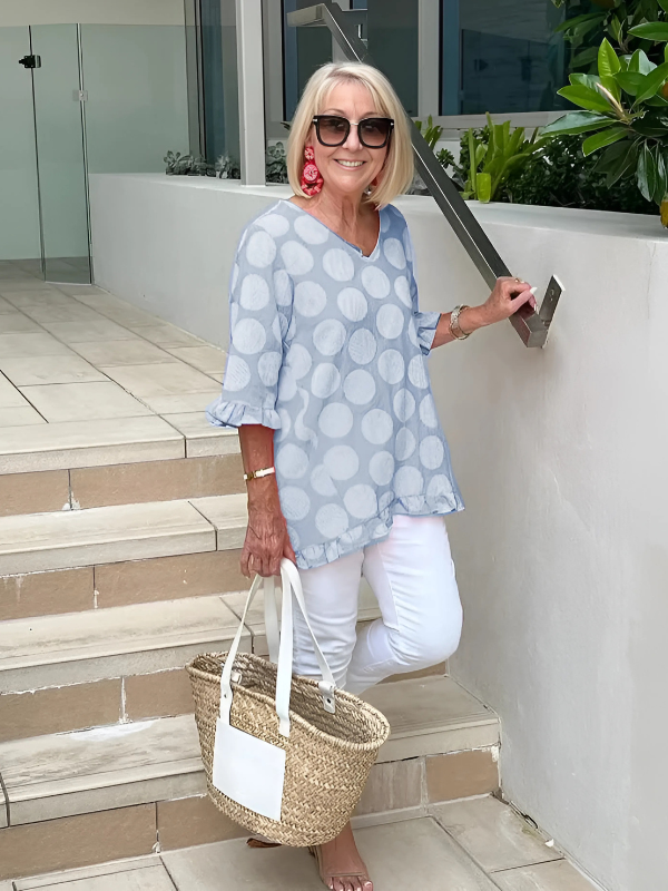Juliette | Printed Vintage Top