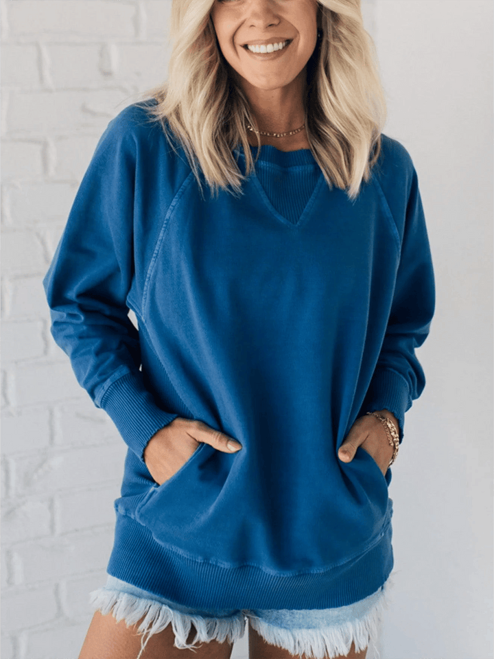 Ember | Chic Sweater with Ribbed Pockets for Women