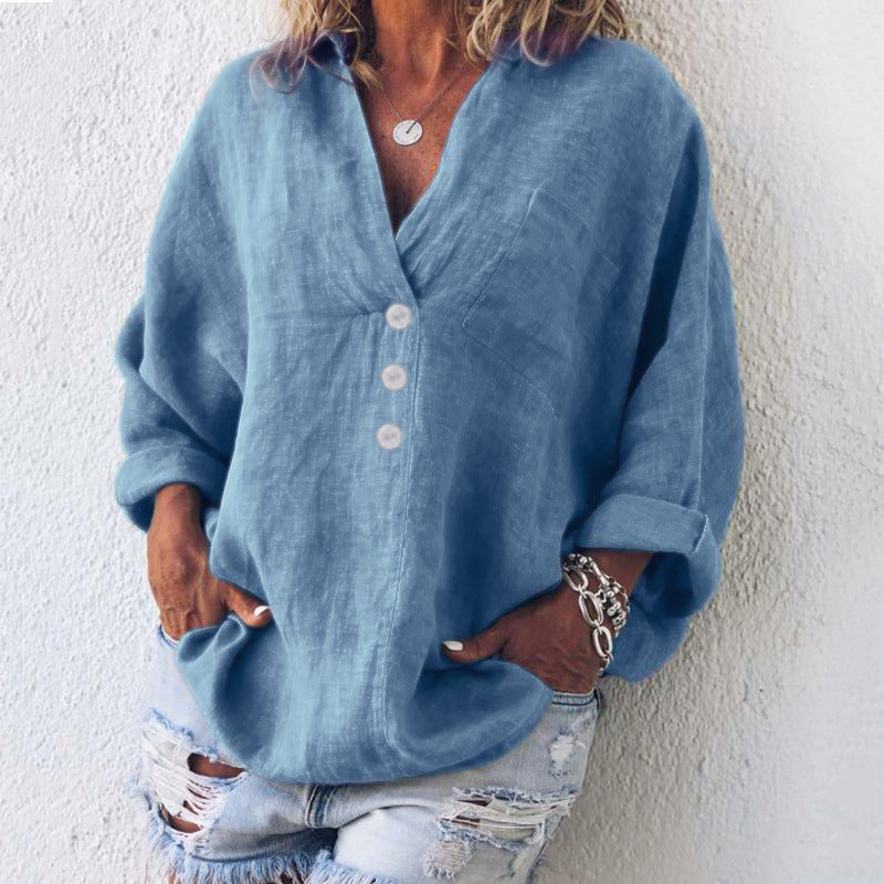 Rachel | Elegant Cotton and Linen Sweater