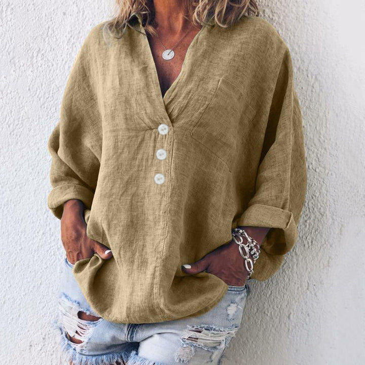 Rachel | Elegant Cotton and Linen Sweater