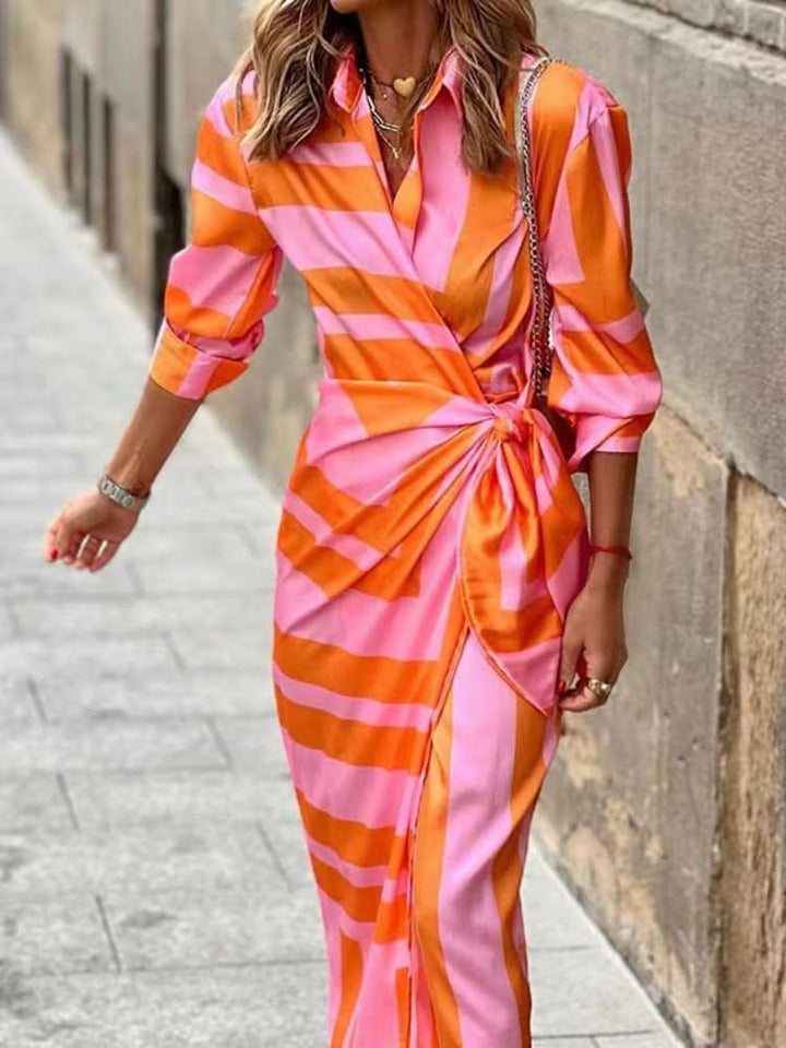 Olivia | Printed Wrap Dress