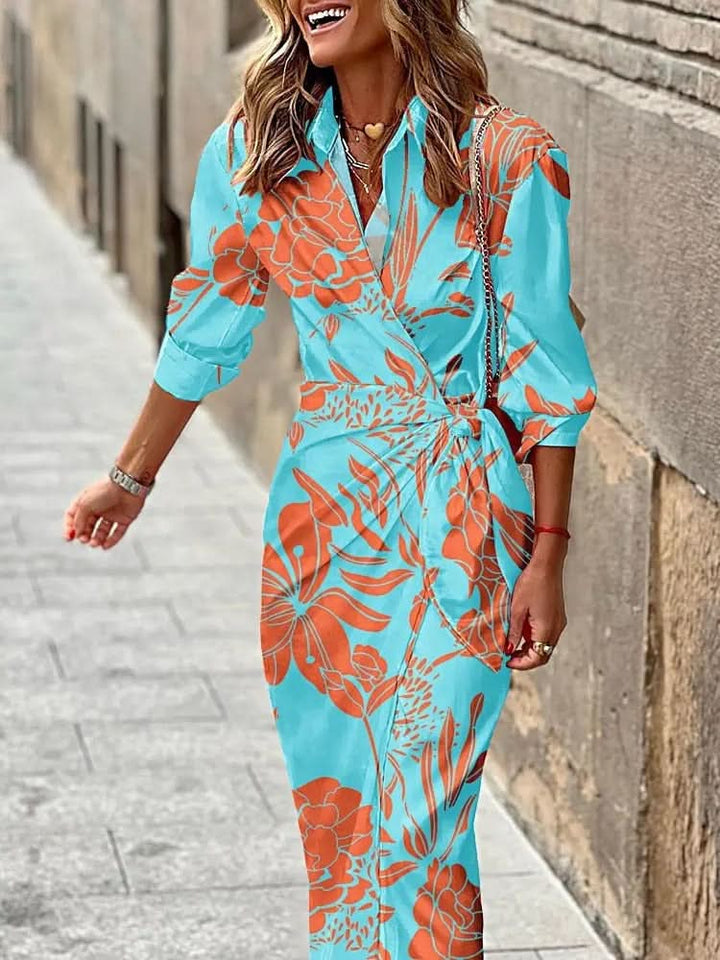 Olivia | Printed Wrap Dress