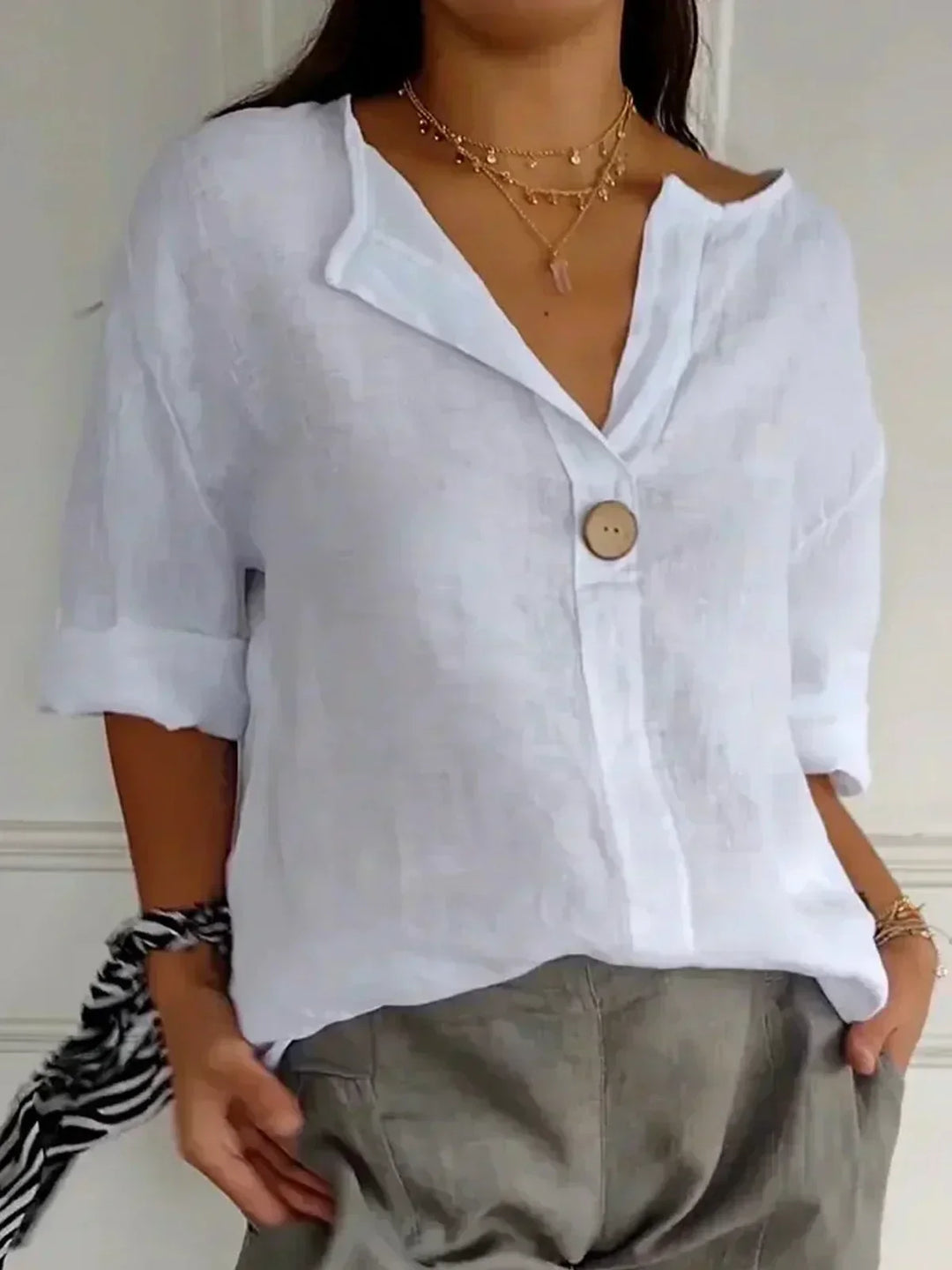 Rosalie | Relaxed V-neck Blouse