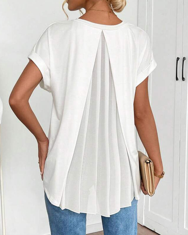 Lily | Short Sleeve Patchwork T-Shirt